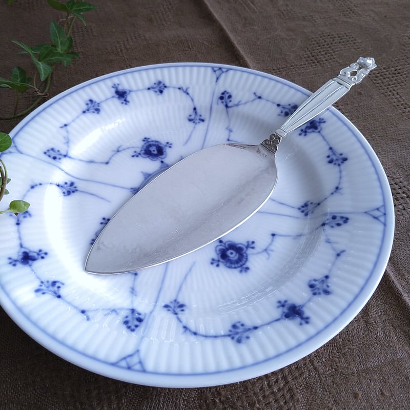 ジョージジェンセン　エコーンSV925ケーキサーバー2本　東Y7-0326☆2F GeorgJensenエコーンのケーキサーパー(大)20㎝L/Acorn Cake serve