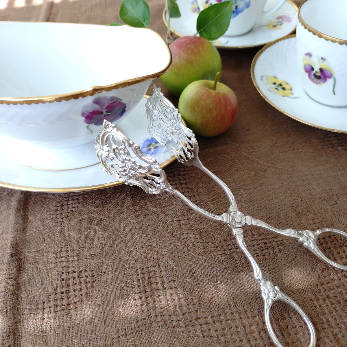 1973年スウェーデンGEWEシルバーのケーキトング重さ約40g長さ約15㎝L