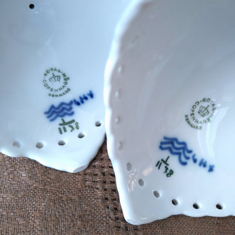 1975～1979年RoyalCopenhagenフルレースキャンドルスタンド、ペア/Full