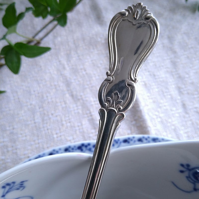 スウェーデン1911年のシルバーのレードル、Stockholm GABシルバー工房