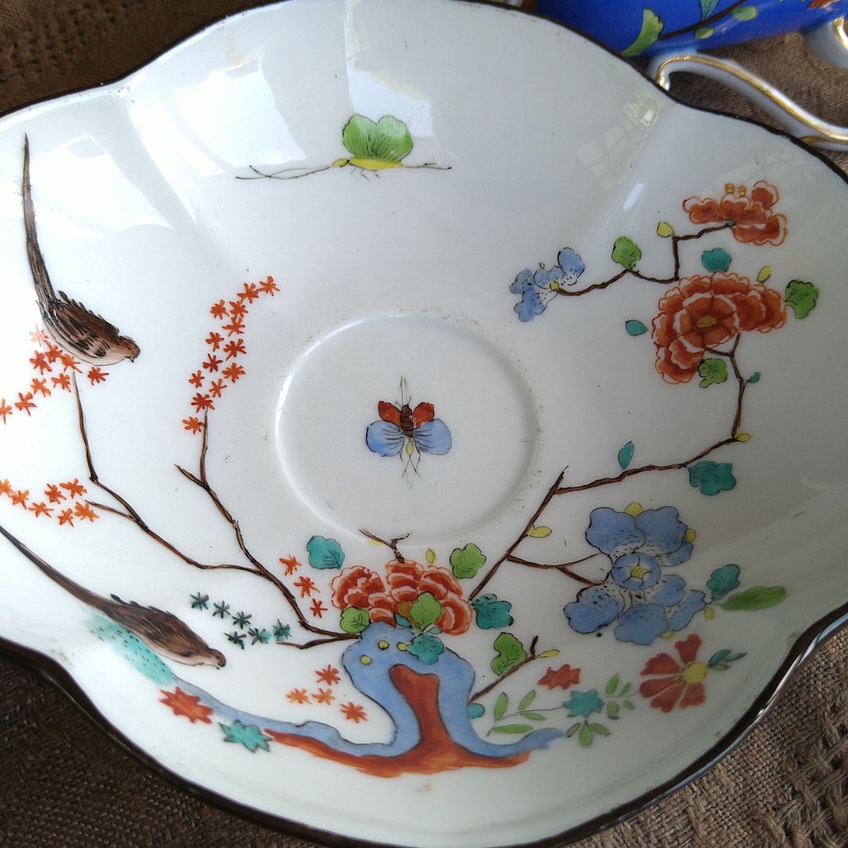 Meissen 希少アンティーク 未使用品 マイセン (Meissen) アンティーク 花模様 ハイハンドルカップ