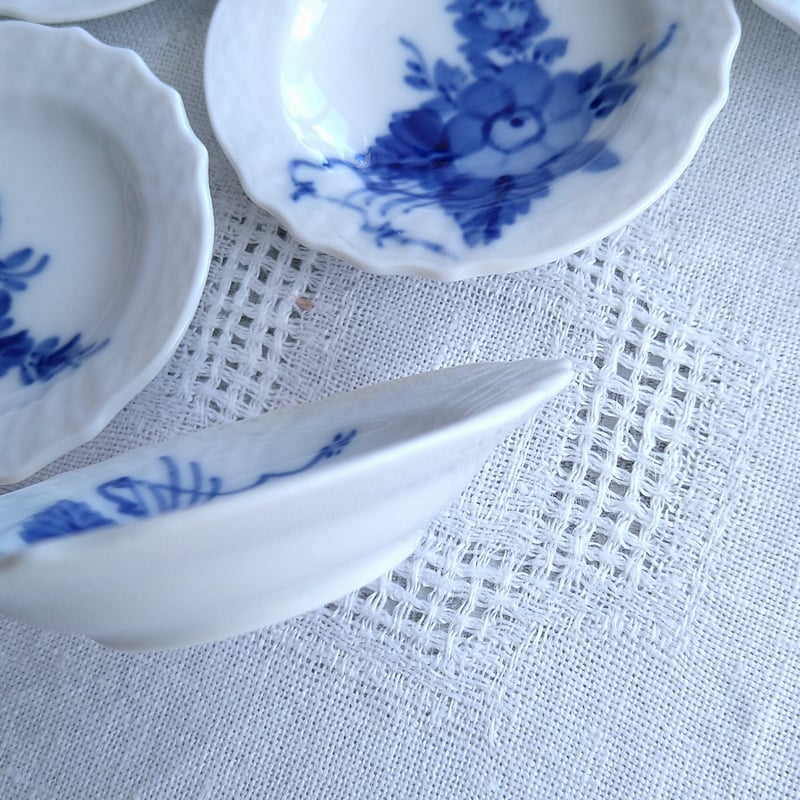 6枚セット1989～1974年RoyalCopenhagenブルーフラワーカーブのバター