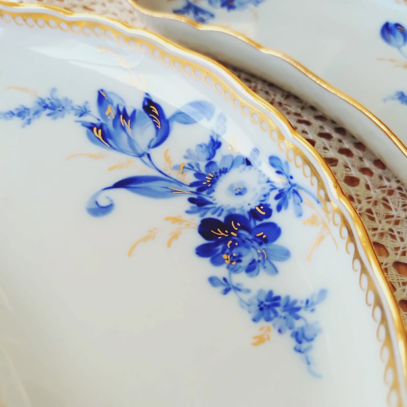 1924年以前Meissenマイセンクレセントディッシュ/三日月皿は🌒は