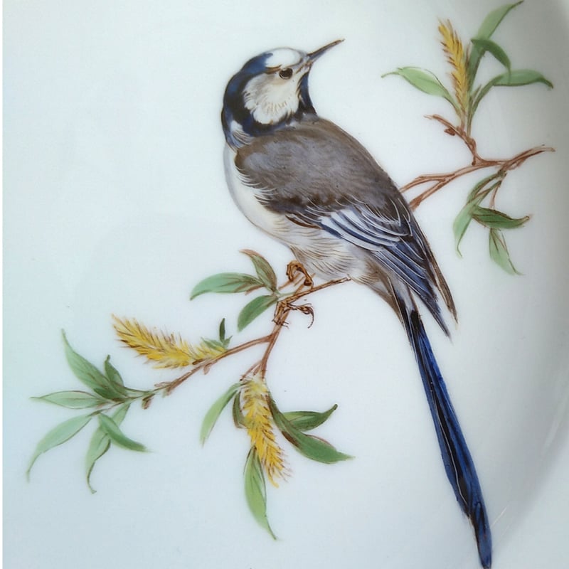 Meissenマイセン1957～1972年ハクセキレイのケーキプレート18㎝D