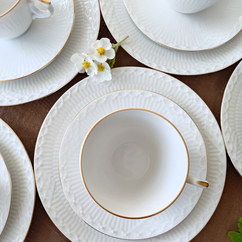 1955～1957年RoyalCopenhagenホワイトフルーテッドハーフレース