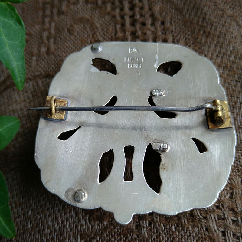 ヴィンテージシルバー830ブローチ鳥と緑の石 VintageSilverBrooch/Bird ヴィンテージシルバー830ブローチ鳥と緑の石 VintageSilverBrooch/Bird