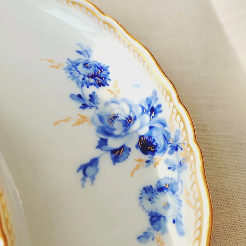 1924年以前Meissenマイセンクレセントディッシュ/三日月皿は🌒は