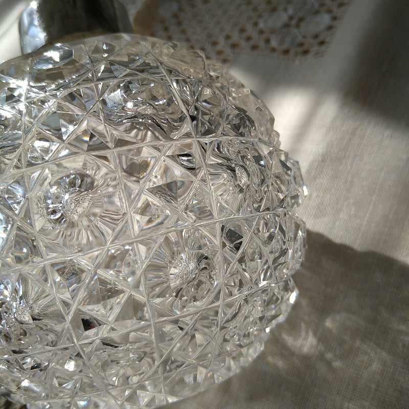 1903年のイギリスBirminghamのスターリングシルバーとカットガラスの