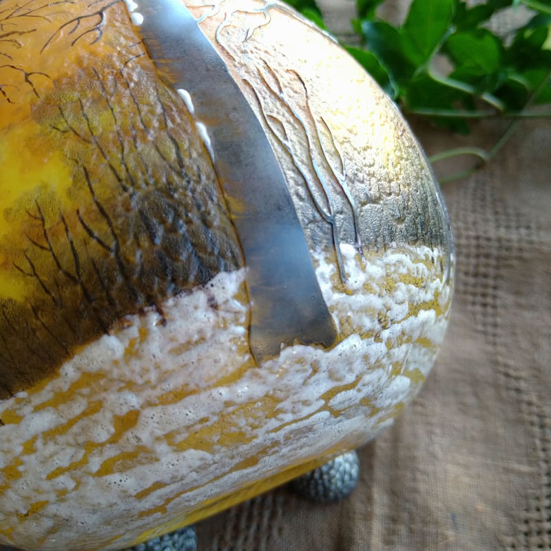 DaumNancyドームナンシー雪景色は高さ約9㎝H直径約12.5㎝D/Daum Nancy