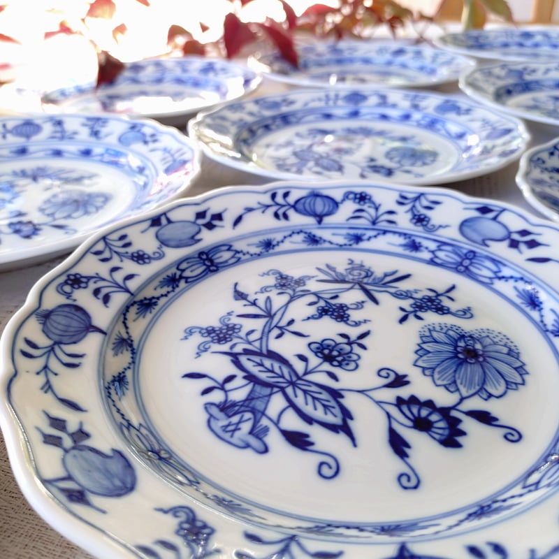 1960年代MeissenBlueOnionマイセンブルーオニオンのケーキ