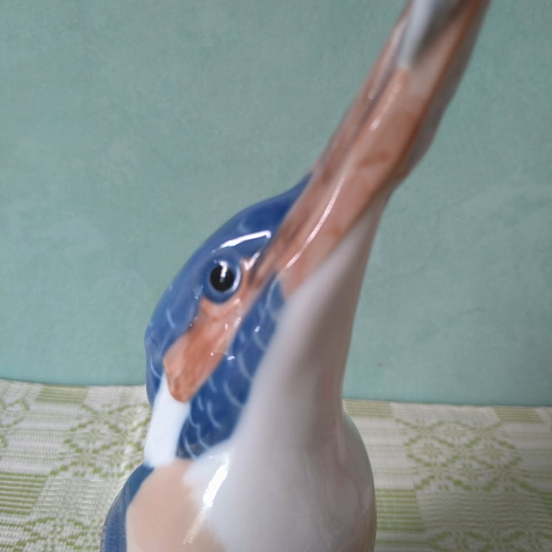 1992～1999年RoyalCopenhagenのカワセミのフィギュリン高さ約18