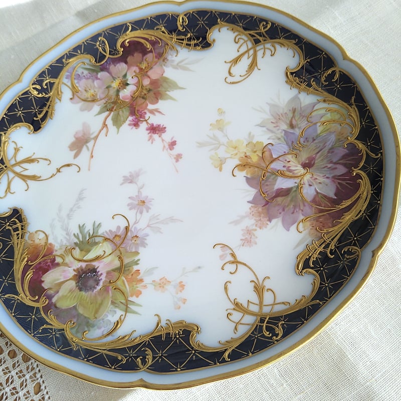1912年KPMベルリンのソフトペインティングの花々とコバルト 1912年KPMベルリンのソフトペインティングの花々とコバルト