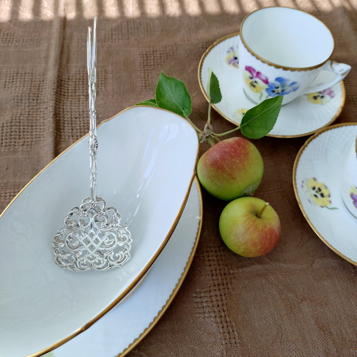 1973年スウェーデンGEWEシルバーのケーキトング重さ約40g長さ約15㎝L