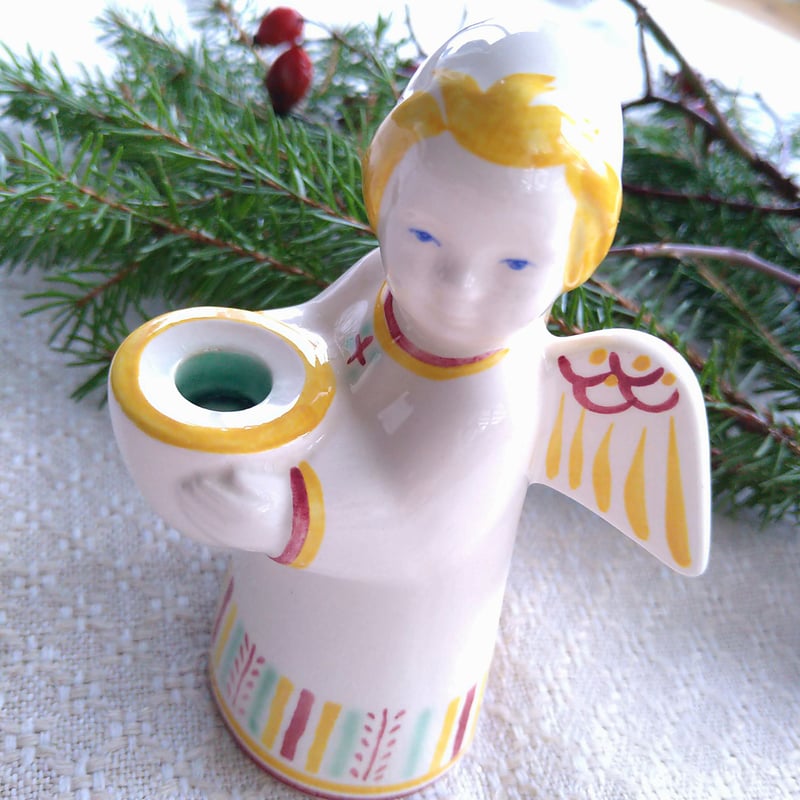 Aluminiaアルミニアの天使キャンドルホルダー高さ約13㎝H/CandleStand