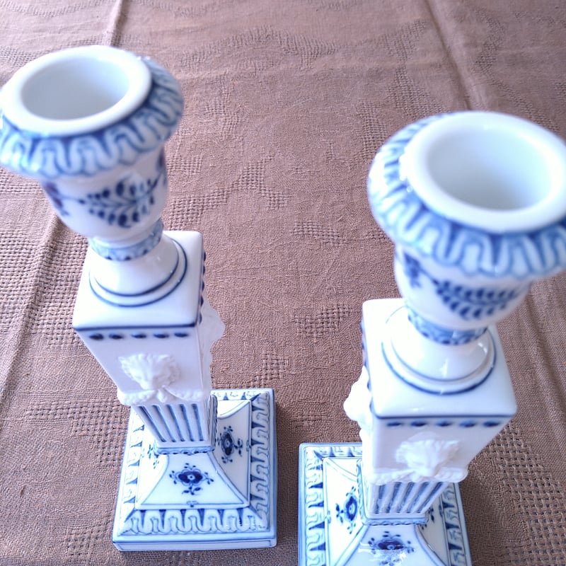 希少☆ロイヤルコペンハーゲン キャンドルスタンド ブルーフラワー