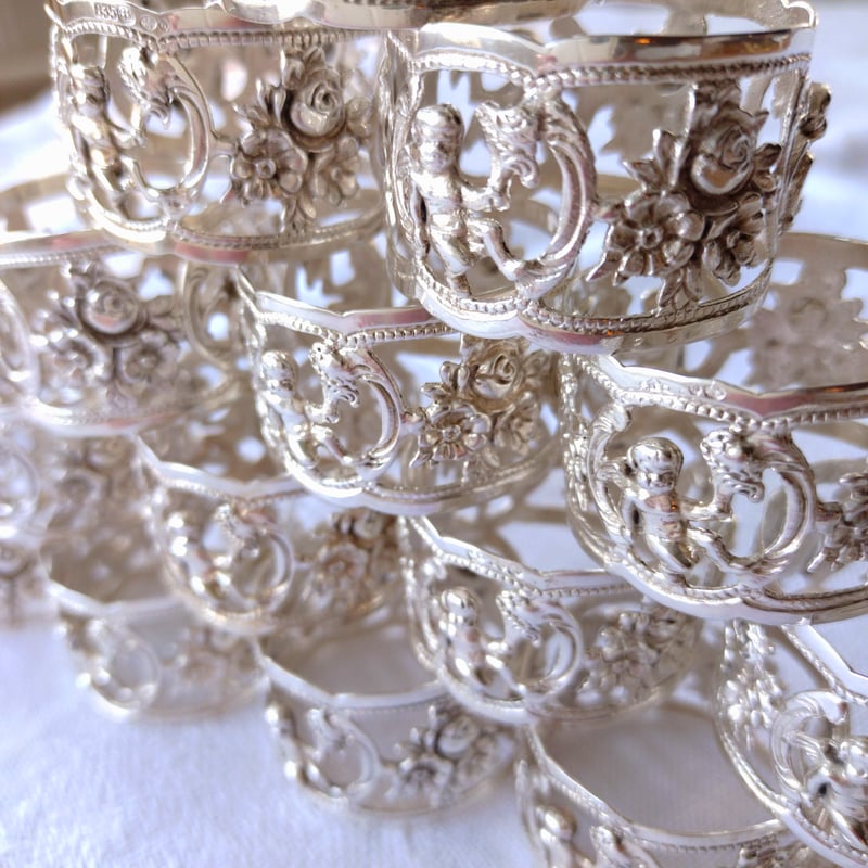 ALBO/AlbertBodemerドイツシルバー835のナプキンリング直径約3.5～3.6㎝