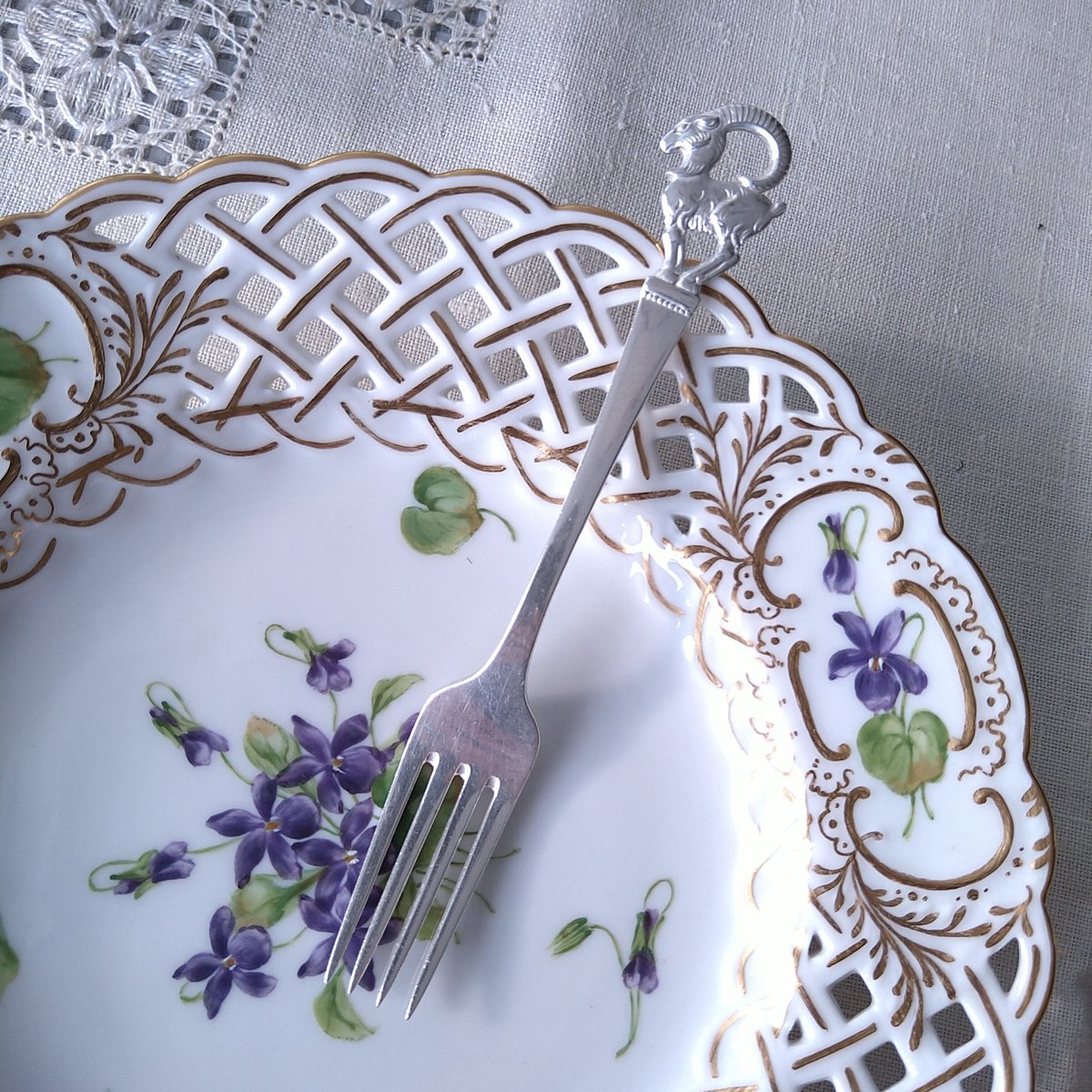 NorwayノルウェーTh.Marthinsenスターリングシルバーの🐐山羊の