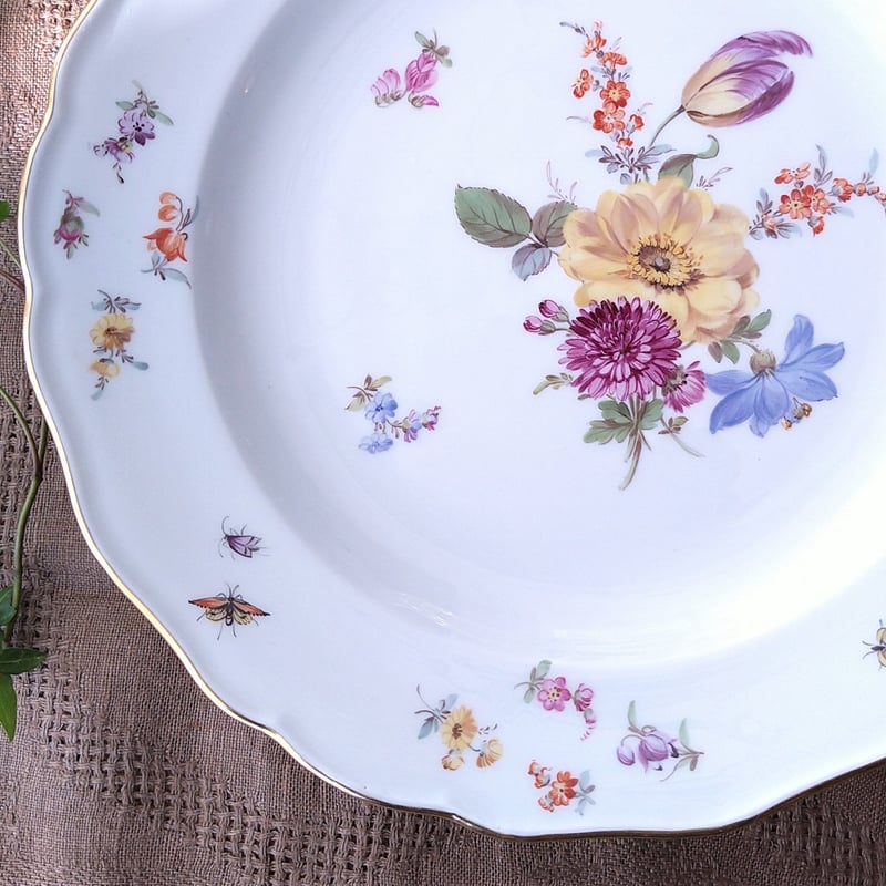 オールドマイセン MEISSEN アンティーク ディナープレート 24cm オールドマイセン MEISSEN アンティーク ディナープレート 24cm