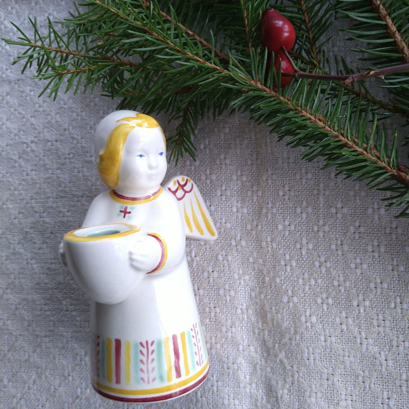 Aluminiaアルミニアの天使キャンドルホルダー高さ約13㎝H/CandleStand