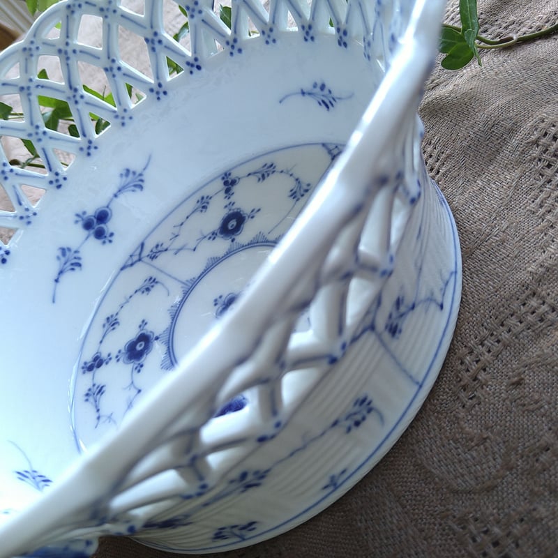 1894～1900年RoyalCopenhagenブルーフルーテッドオープンワークの