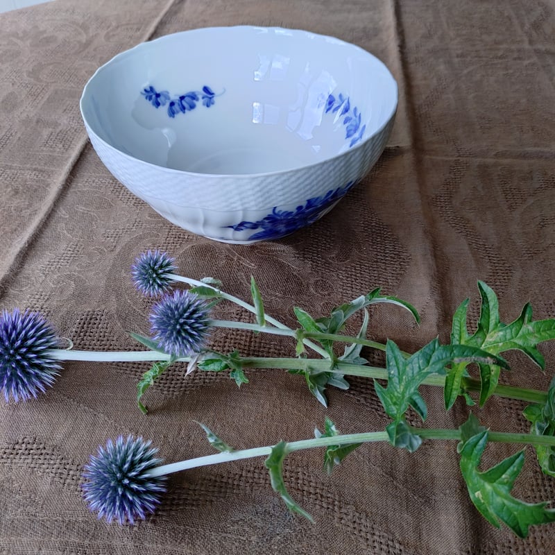 1980年代RoyalCopenhagenロイヤルコペンハーゲンブルフラワーカーブの