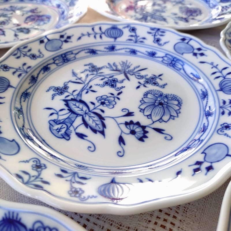 1960年代MeissenBlueOnionマイセンブルーオニオンのケーキプレート直径