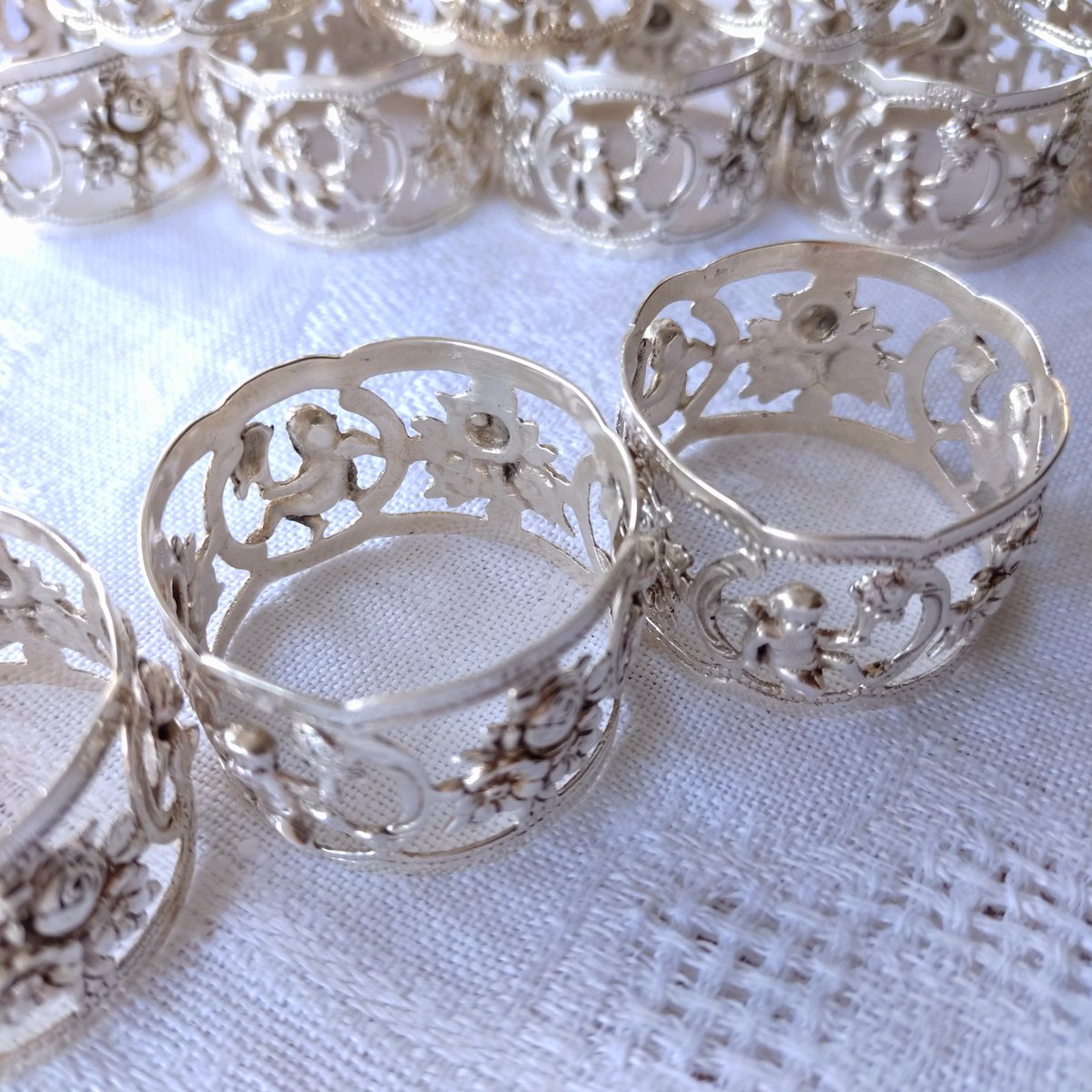 ALBO/AlbertBodemerドイツシルバー835のナプキンリング直径約3.5～3.6㎝