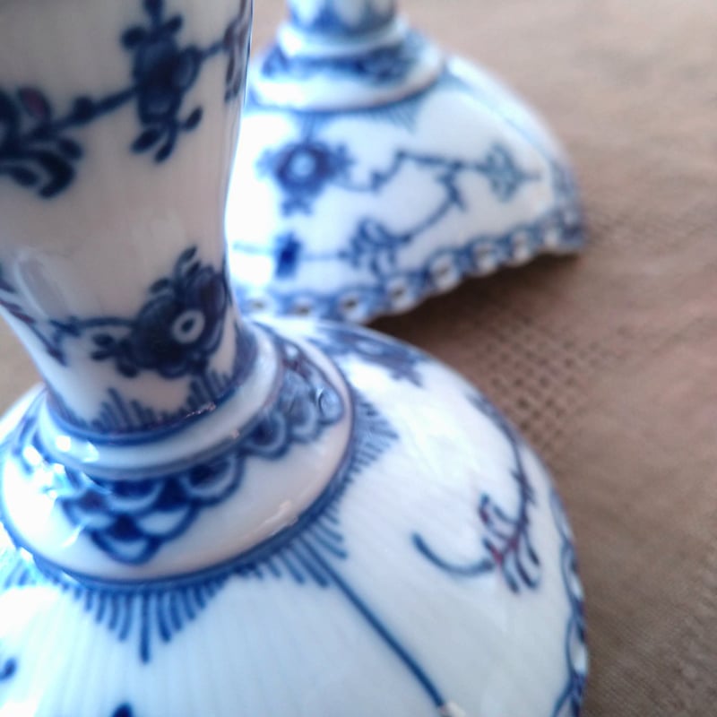 1975～1979年RoyalCopenhagenフルレースキャンドルスタンド、ペア/Full