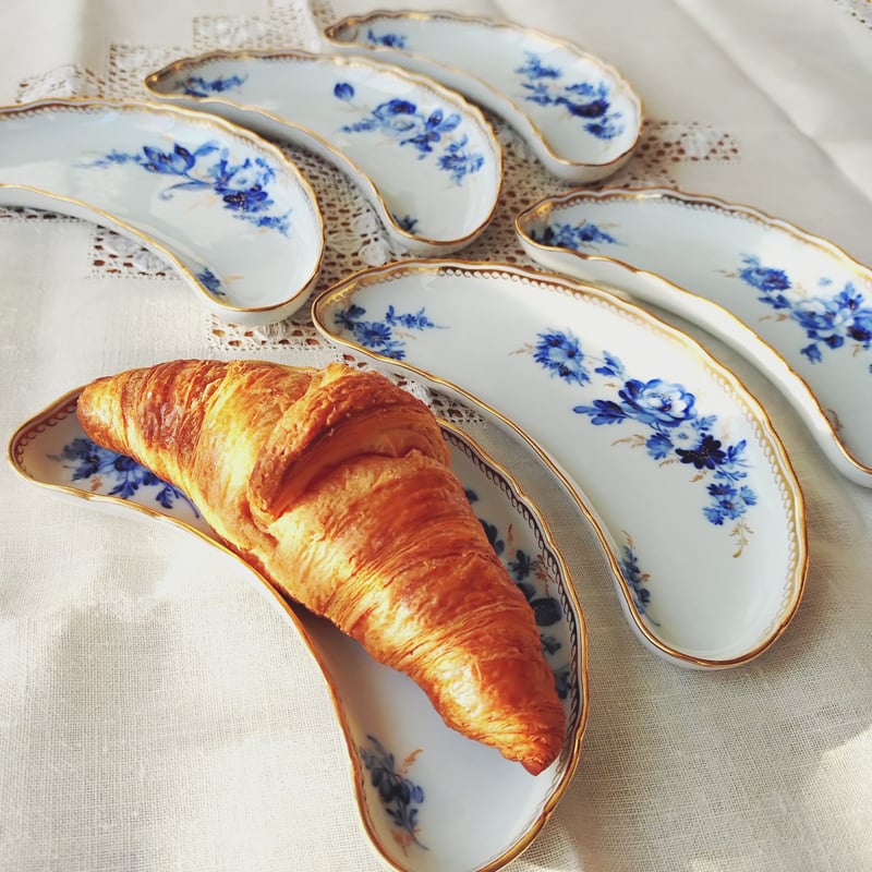 1924年以前Meissenマイセンクレセントディッシュ/三日月皿は🌒は