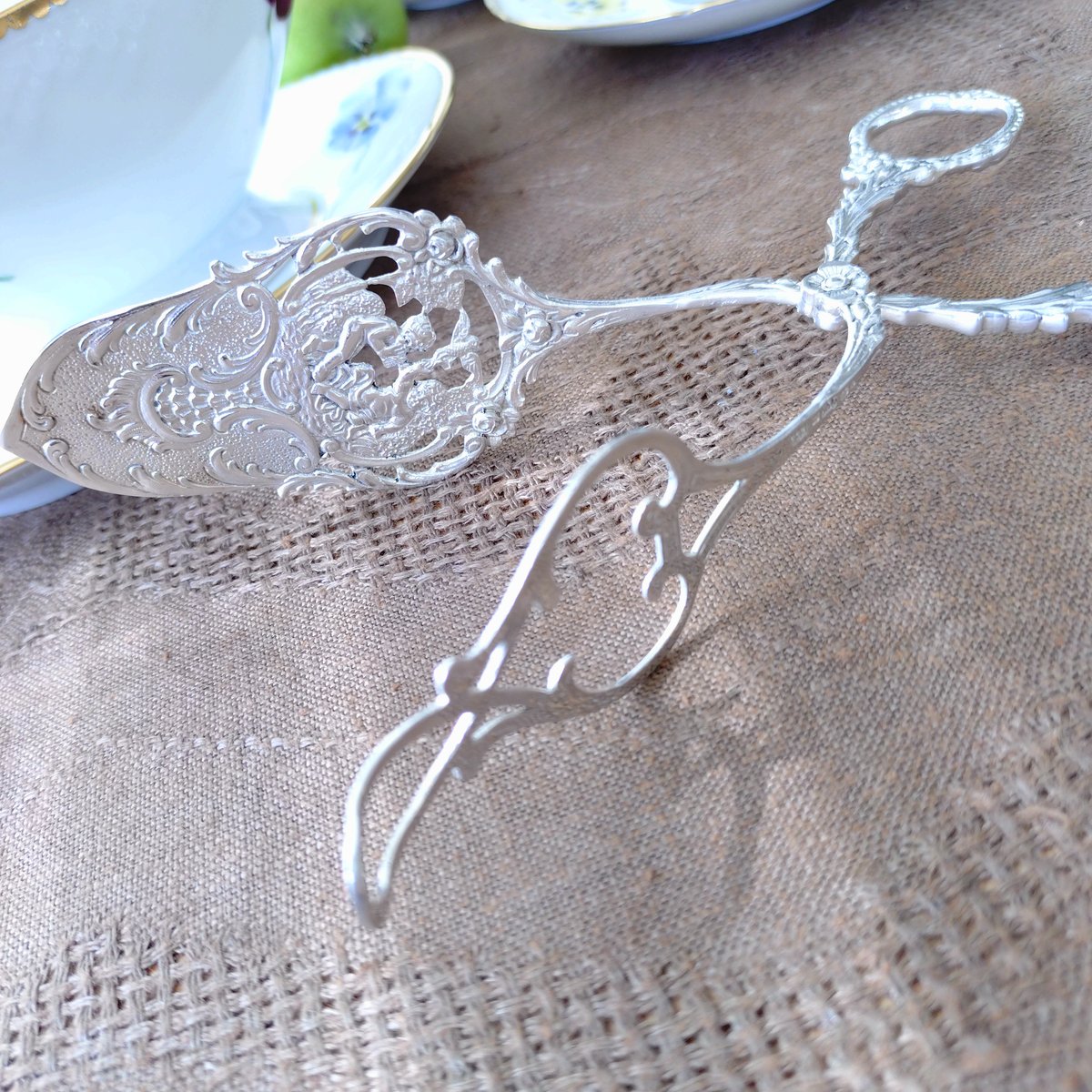 ドイツ ケーキトング シルバー800 ヴィンテージ エンジェル 竪琴 ライアー ドイツ ケーキトング シルバー800 ヴィンテージ エンジェル 竪琴 ライアー