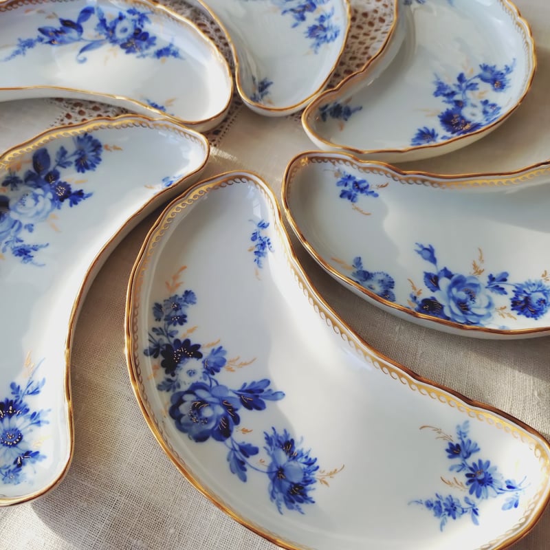 1924年以前Meissenマイセンクレセントディッシュ/三日月皿は🌒は