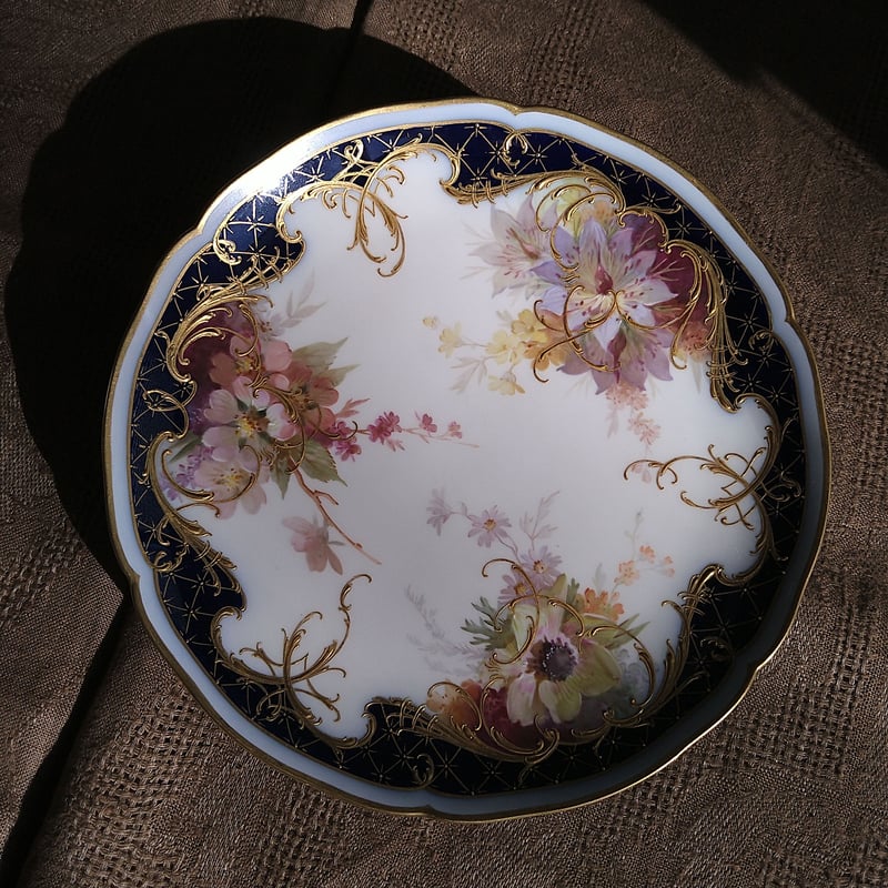 1912年KPMベルリンのソフトペインティングの花々とコバルト 1912年KPMベルリンのソフトペインティングの花々とコバルト