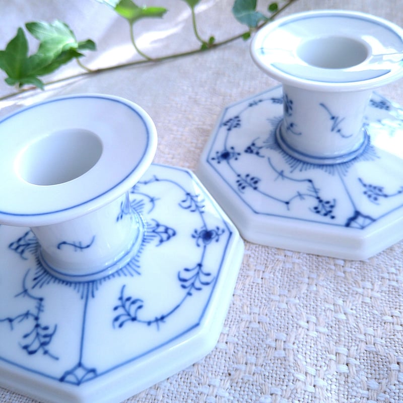 ロイヤルコペンハーゲン　キャンドルホルダーセット ROYAL COPENHAGEN - ロイヤルコペンハーゲン ブルーフルーテッド