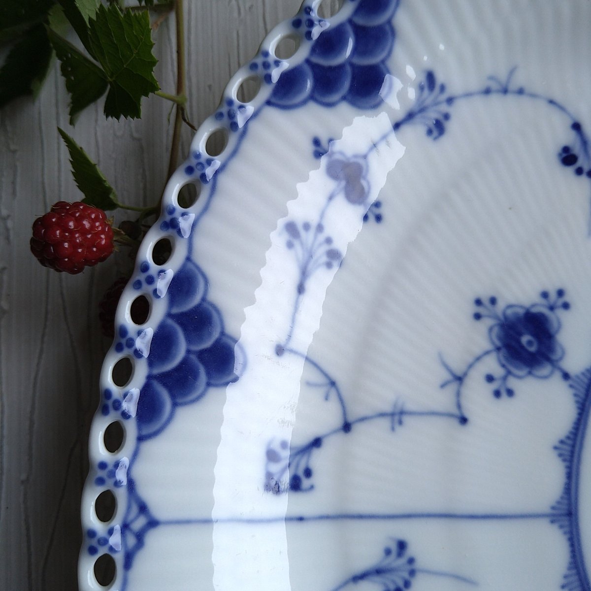 1870～1890年RoyalCopenhagenロイヤルコペンハーゲンフルレース楕円皿