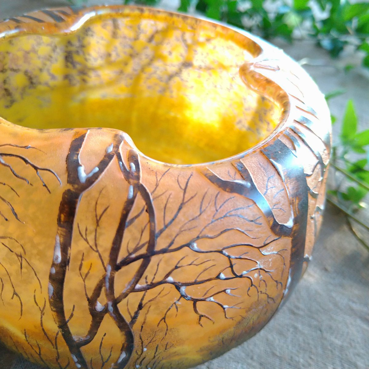 DaumNancyドームナンシー雪景色は高さ約9㎝H直径約12.5㎝D/Daum Nancy