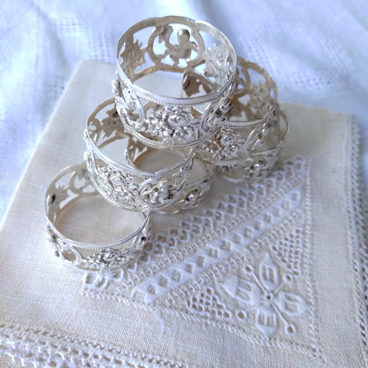 ALBO/AlbertBodemerドイツシルバー835のナプキンリング直径約3.5～3.6㎝