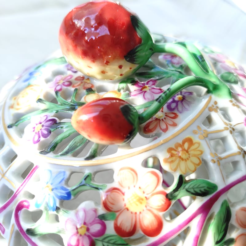 Herendヘレンド🦋🧙ファンタジー👑大きなボンボン入れ口径約15㎝D