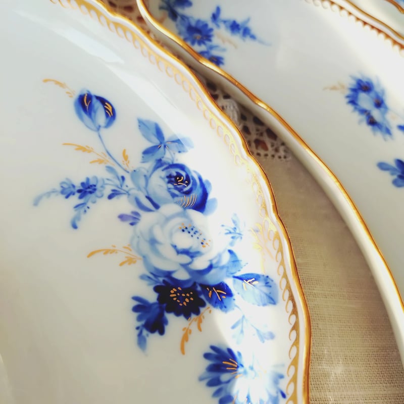 1924年以前Meissenマイセンクレセントディッシュ/三日月皿は🌒は