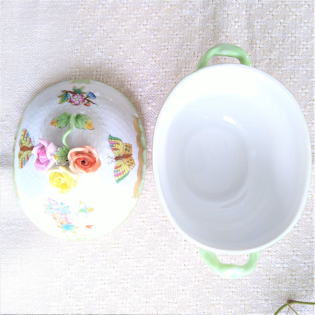 Herend ヘレンドヴィクトリアの蓋つき小物入れ/Victoria accessory ca