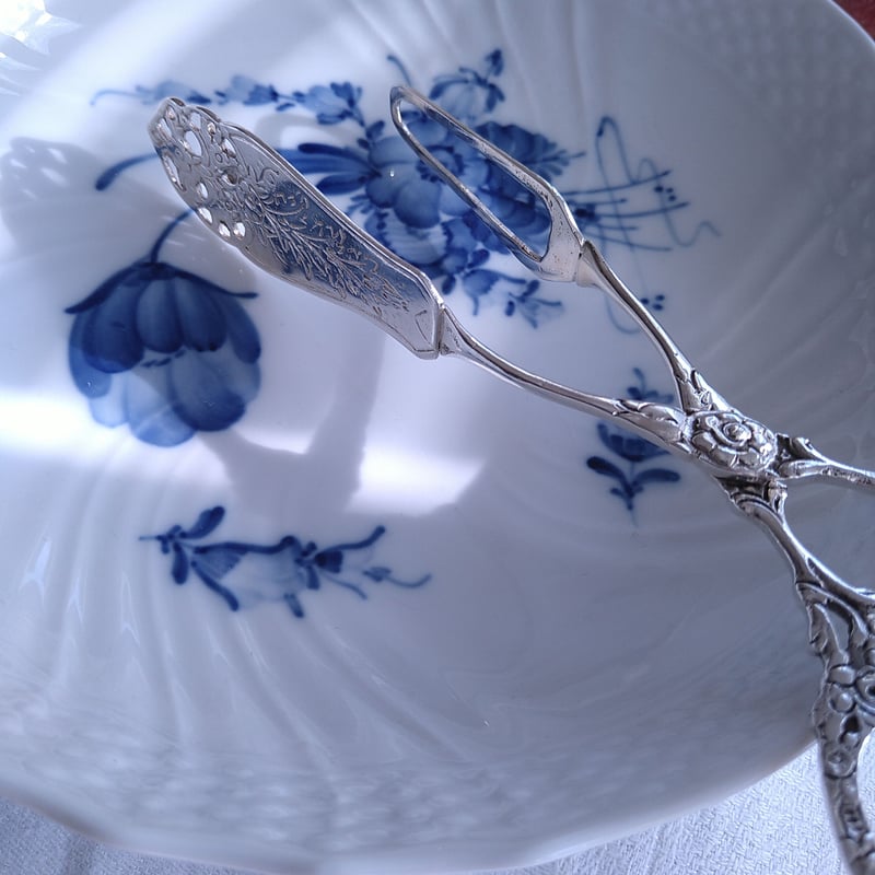 1948年細長のスウェーデンシルバーケーキトング/Mattsson＆Olsson工房  