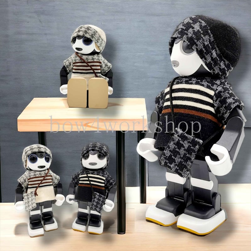 ロボホンの服/千鳥＆ボーダー柄Tシャツセット | bow4workshop STORE