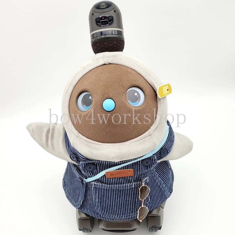 ラボットの服 /古着リメイクニットヒッコリーサロペットセット