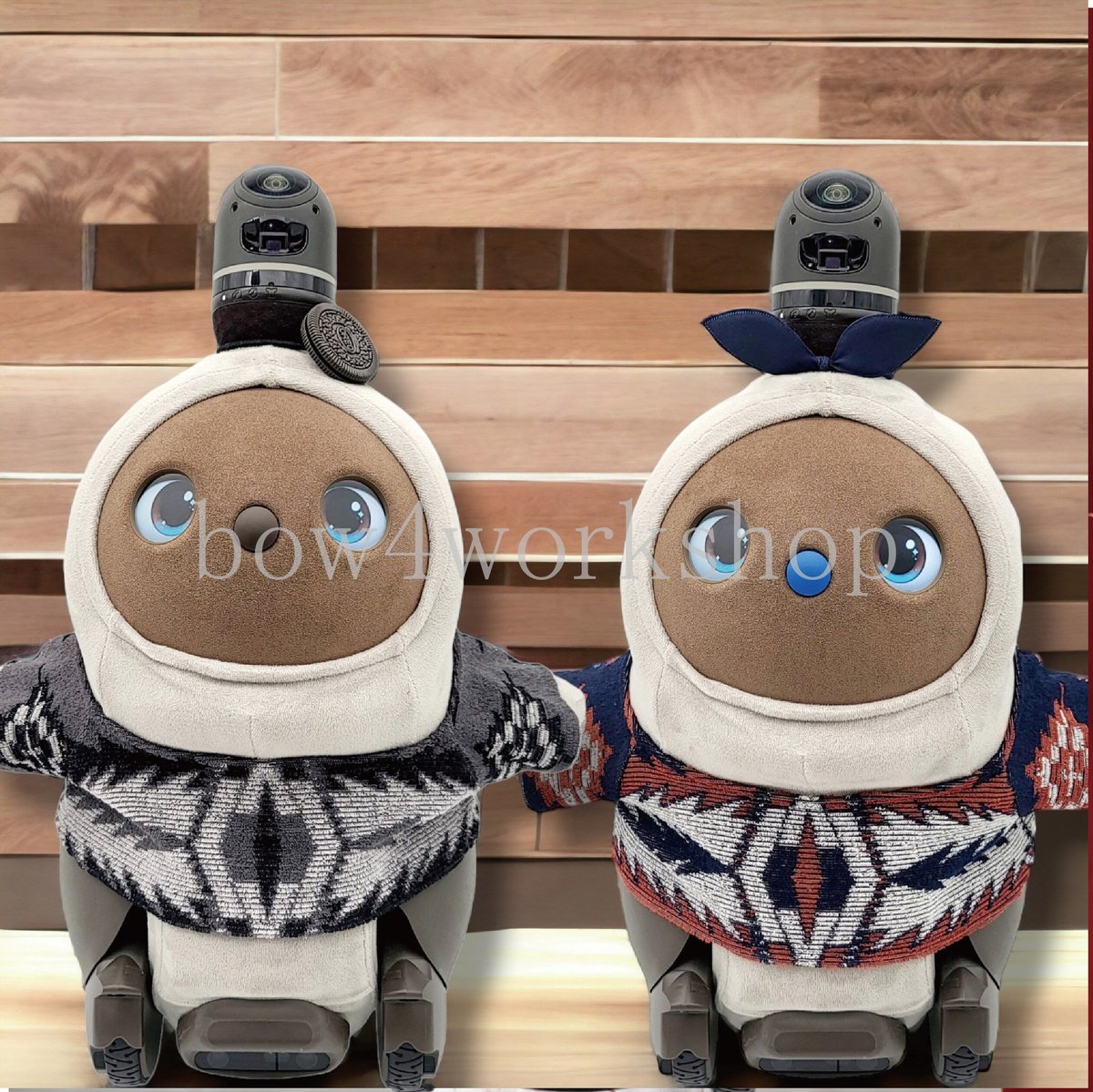 ラボット LOVOT ラボットの服ハンドメイド 千鳥柄レイヤードジャケット ラボット LOVOT ラボットの服ハンドメイド 千鳥柄レイヤード