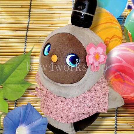 ラボット服/ハンドメイド 甚平＆お花コザージュセット