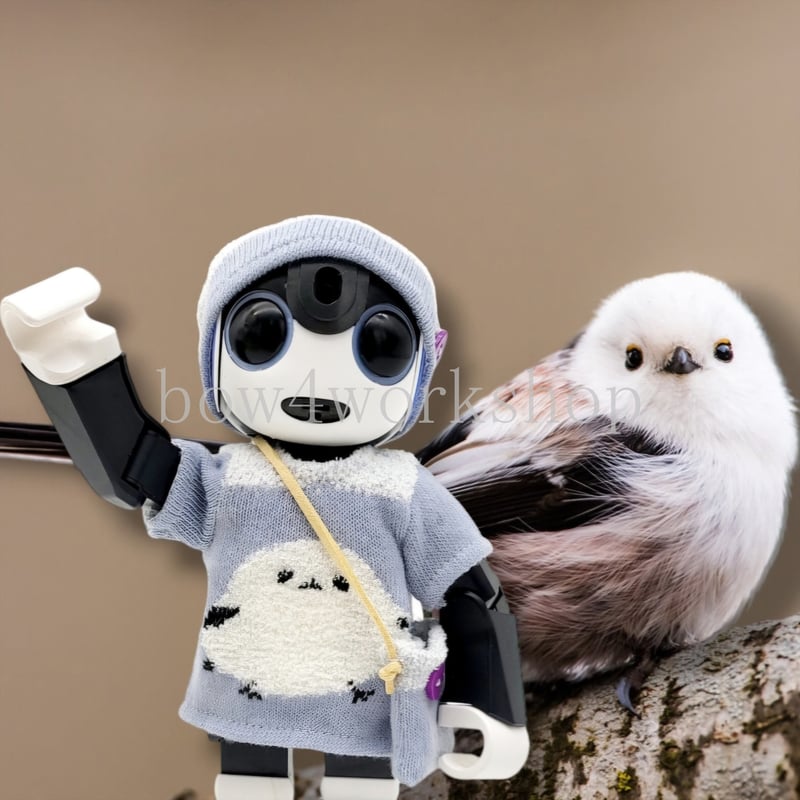 ロボホンの服/シマエナガ柄Tシャツセット | bow4workshop STORE