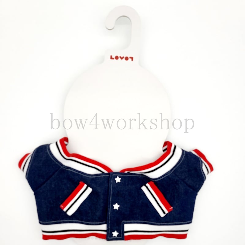 ラボット LOVOT ラボットの服ハンドメイド　デニムスタジャン（インディゴ） ラボット服/デニムスタジャン | bow4workshop STORE