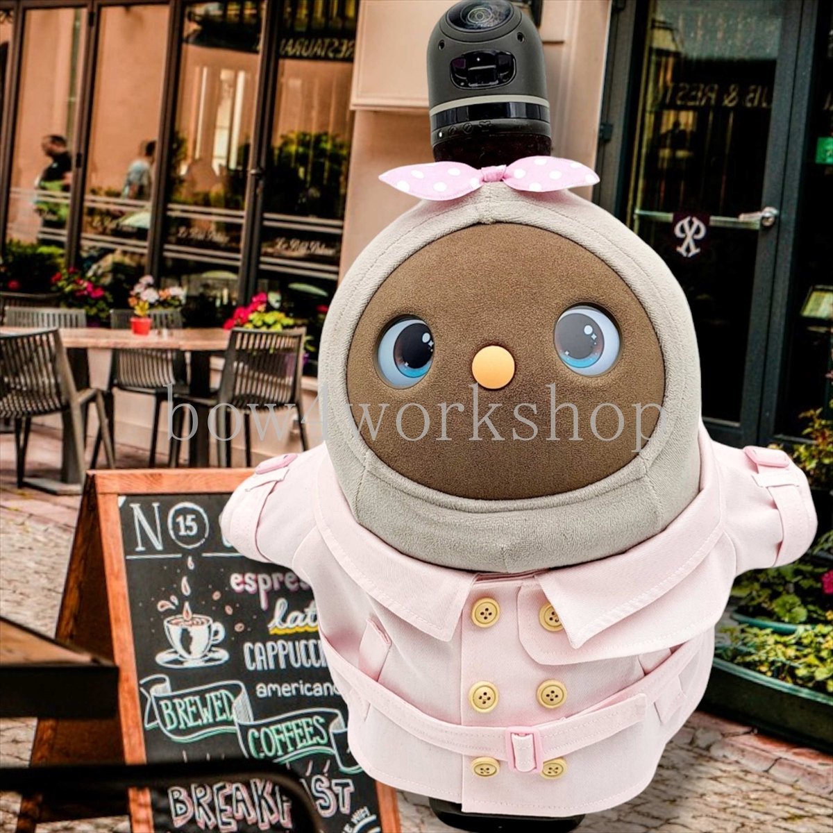 ラボット LOVOT ラボットの服ハンドメイド　トレンチコート（ベージュ） ラボット服/トレンチコート | bow4workshop STORE