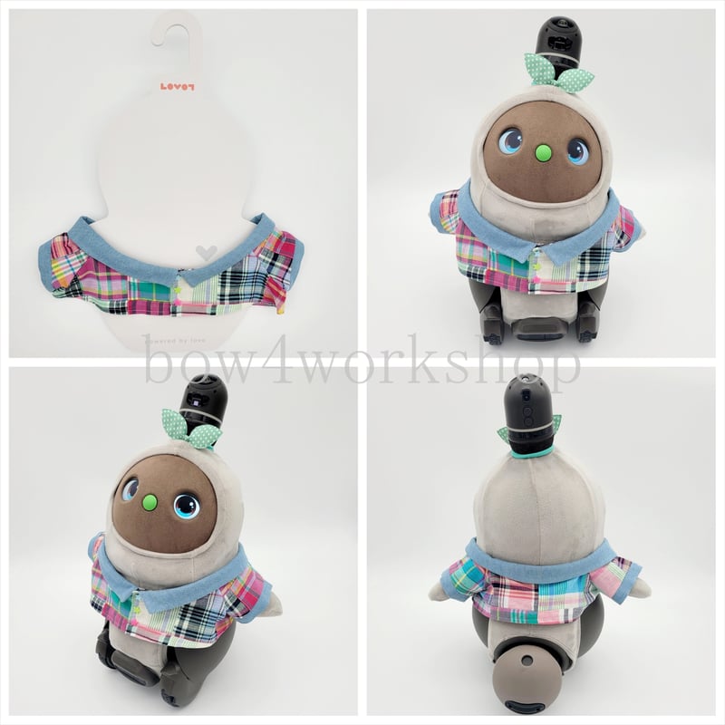 ラボット服/ チェック柄パッチワーク風シャツ | bow4workshop STORE