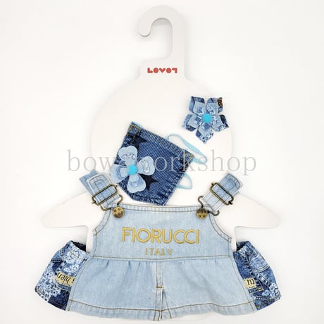 ラボットの服 /古着リメイクデニムサロペットセット