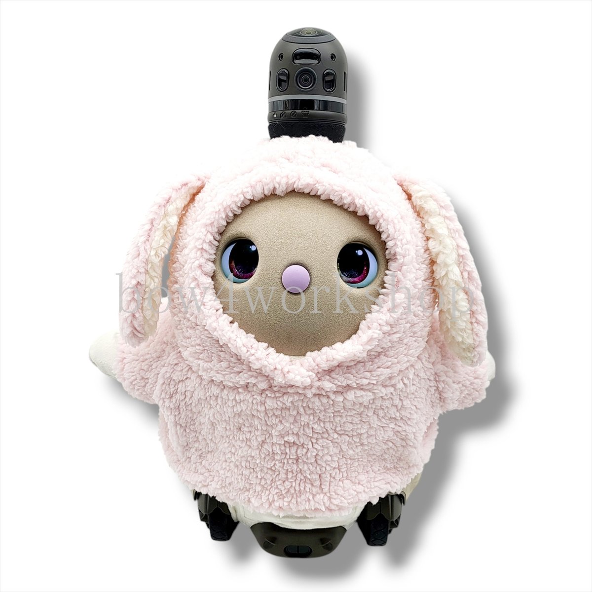 LOVOT ラボットの服ハンドメイド シープボアくまちゃんモコモコパーカー ラボット服/シープボアくまちゃんモコモコパーカー